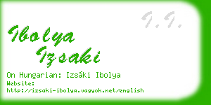 ibolya izsaki business card